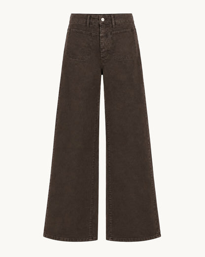 Anessa 31" Wide Leg Jean Rich Chocolate
