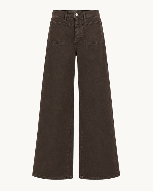 Anessa 31" Wide Leg Jean Rich Chocolate