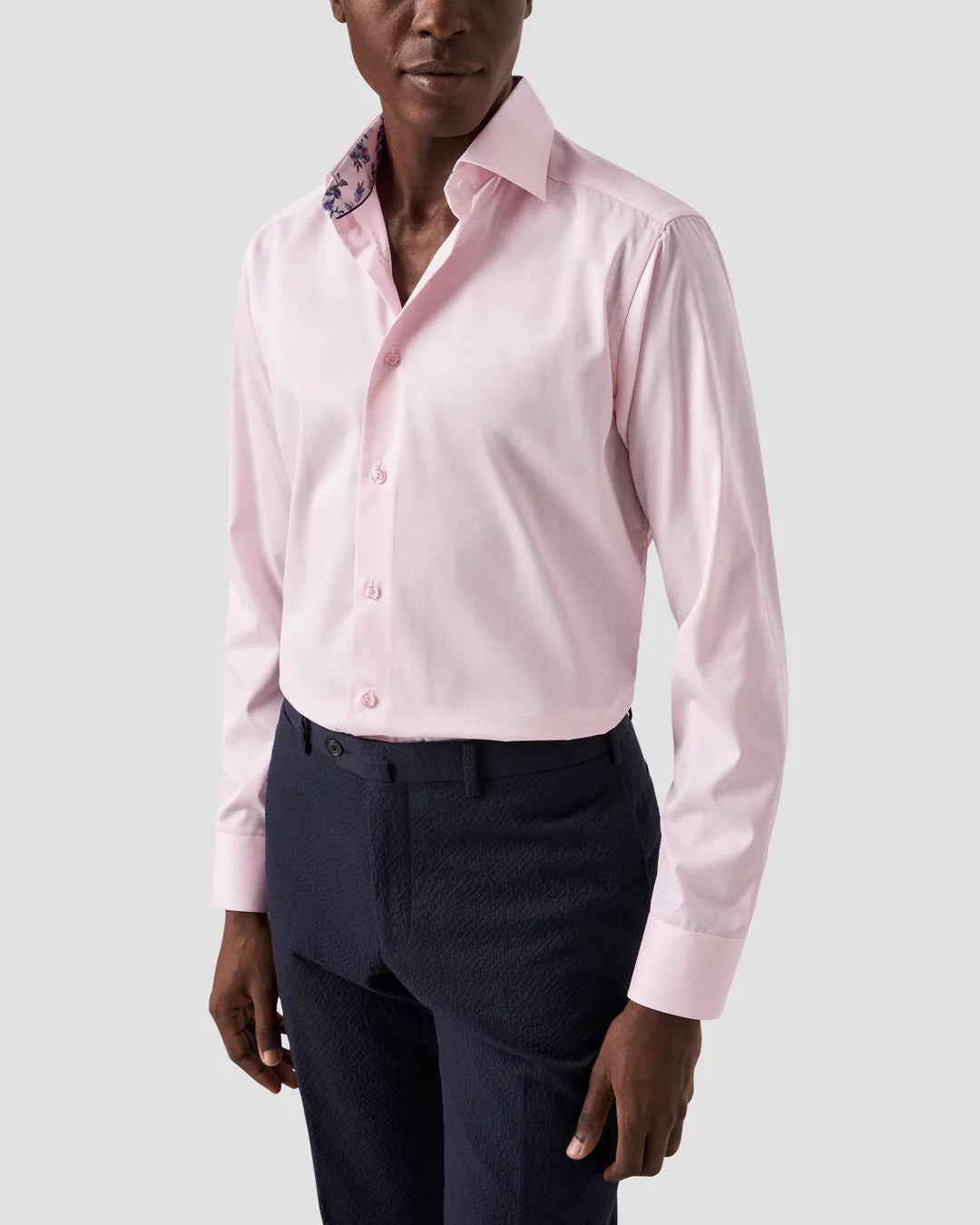Pink Signature Twill Shirt Trim