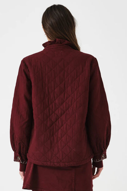 Quilted Pablo Jacket - Mulberry