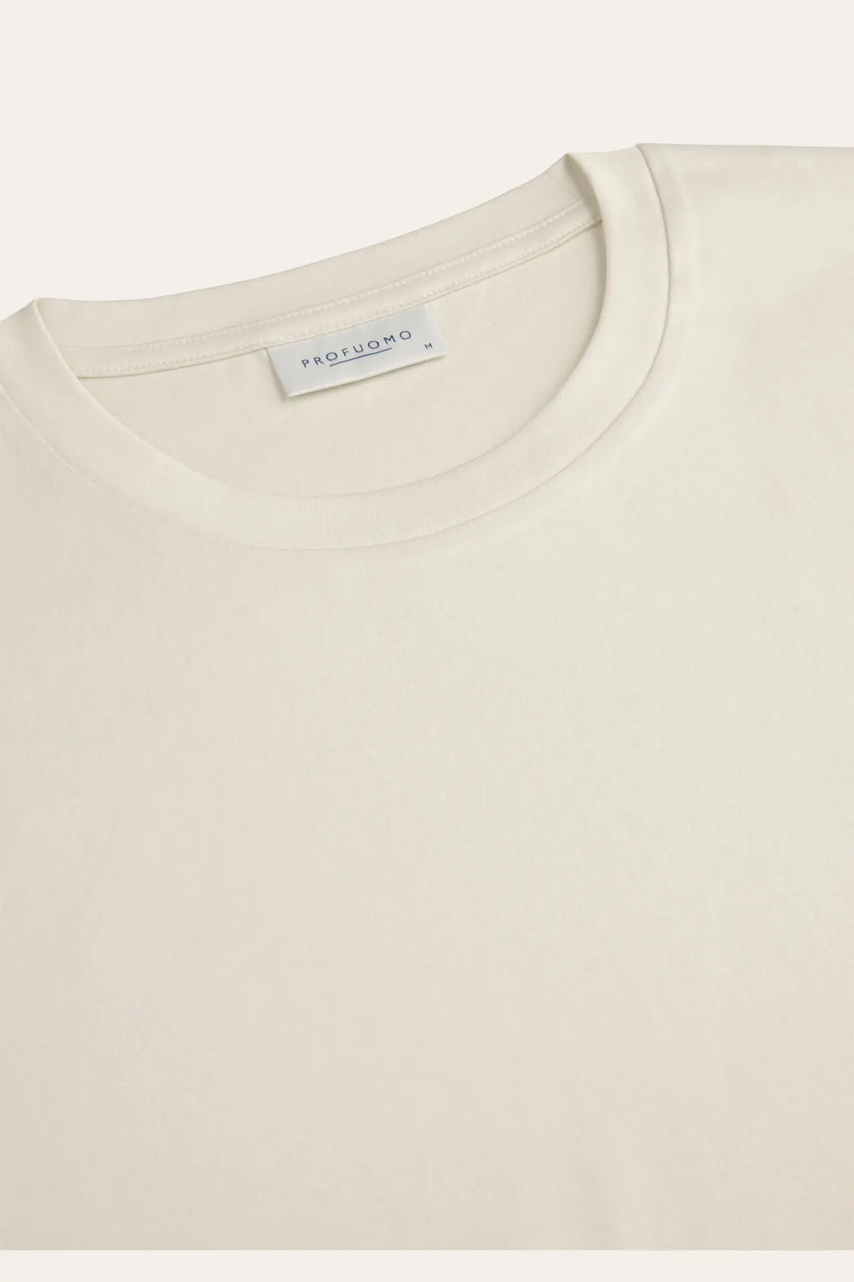 Crew Neck Short Sleeve T-Shirt Raw White