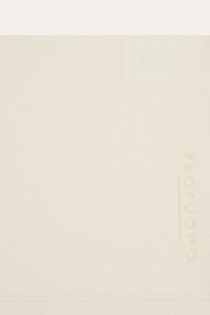 Crew Neck Short Sleeve T-Shirt Raw White