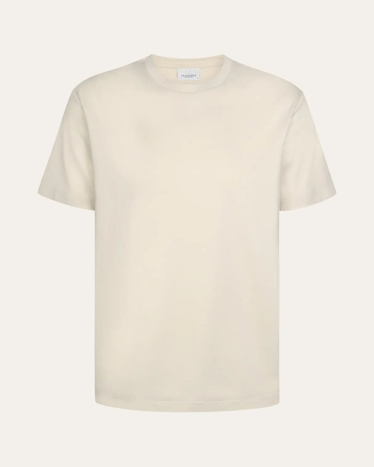 Crew Neck Short Sleeve T-Shirt Raw White