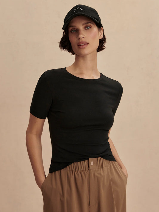 Regina Fitted Tee Black-Varley-Lewis Yates