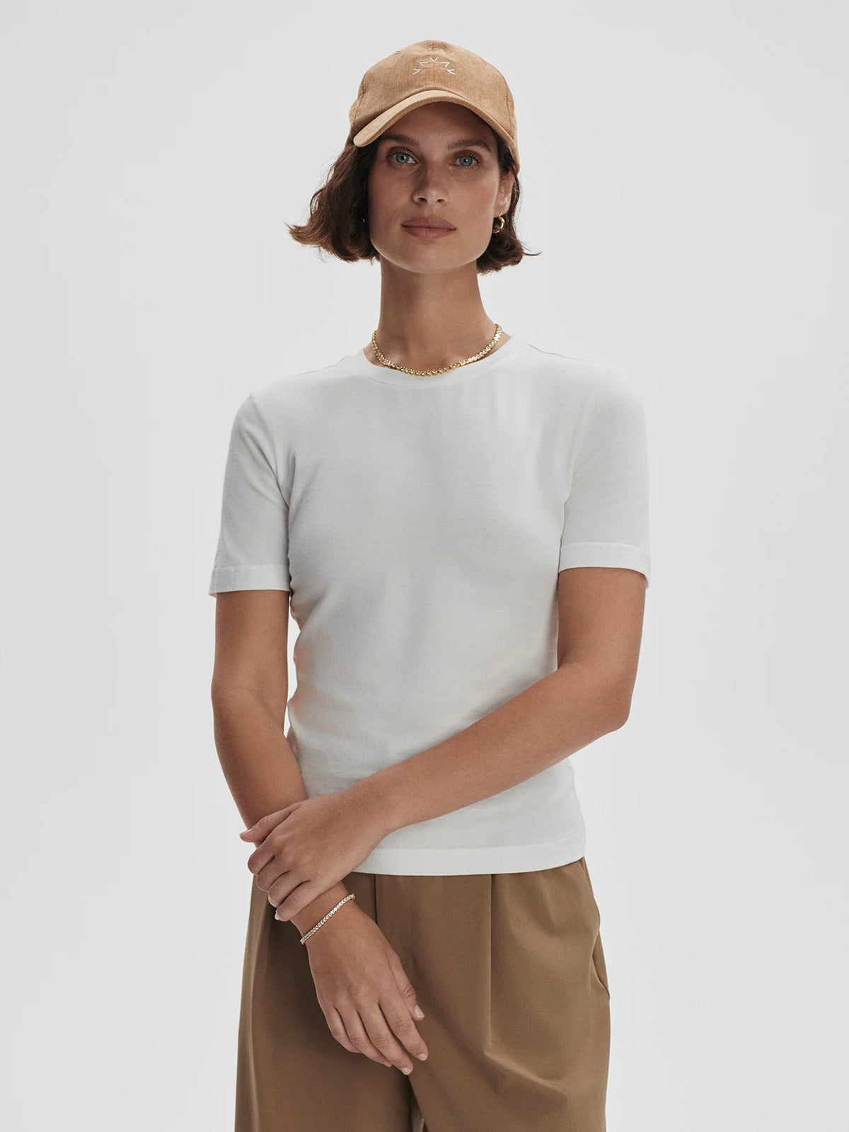 Regina Fitted Tee White-Varley-Lewis Yates