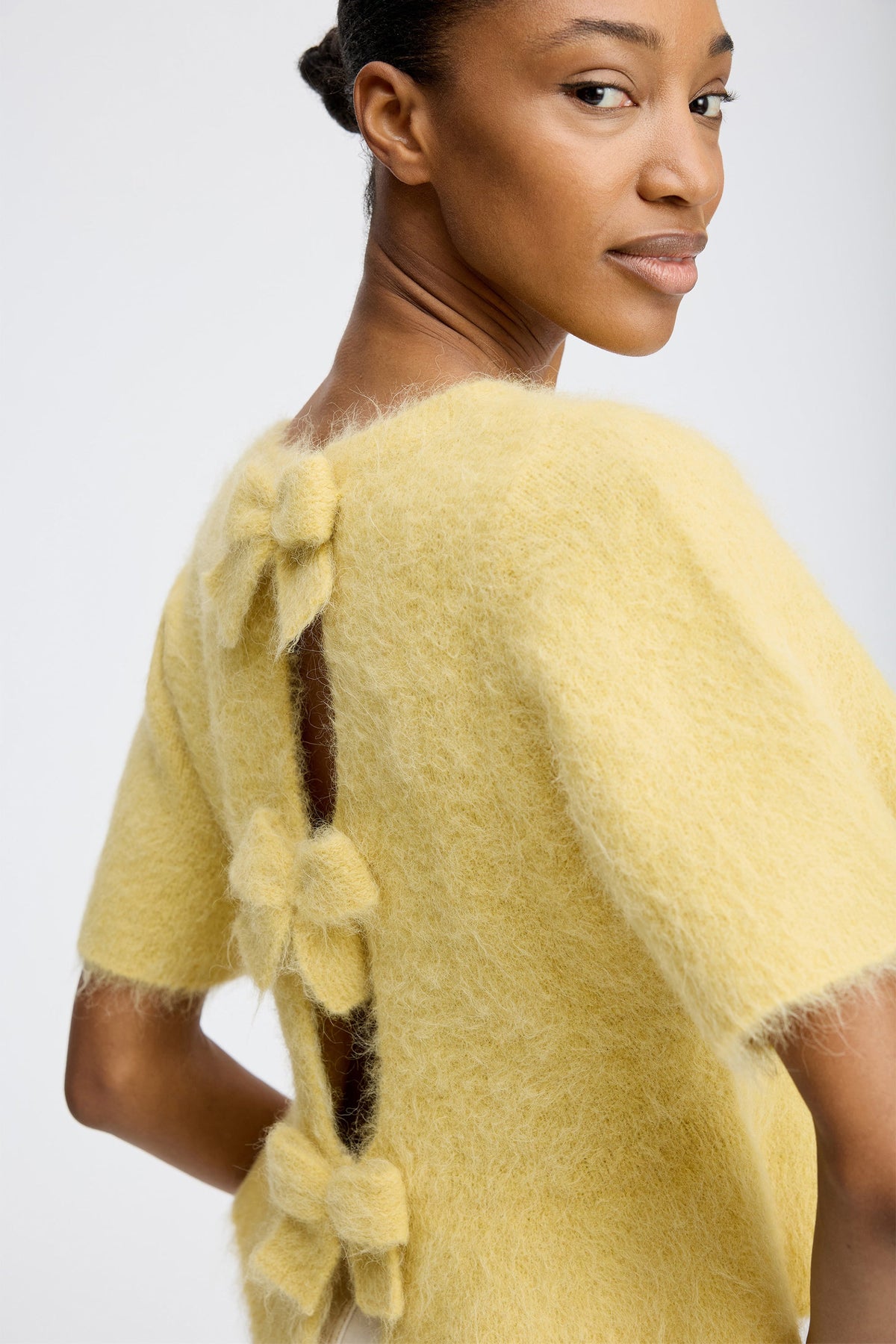 Rylaline Short-Sleeved Knit Top Lemon-Munthe-Lewis Yates