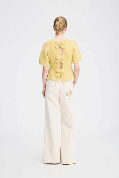 Rylaline Short-Sleeved Knit Top Lemon-Munthe-Lewis Yates