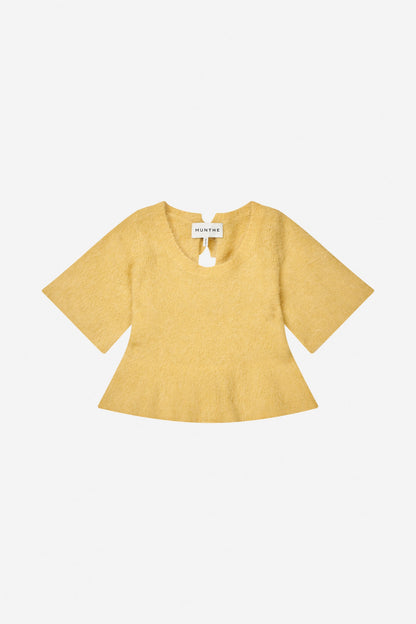 Rylaline Short-Sleeved Knit Top Lemon-Munthe-Lewis Yates