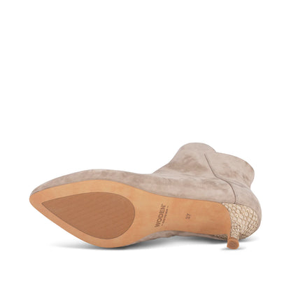 Saga Zip Suede Bootie-Woden-Lewis Yates