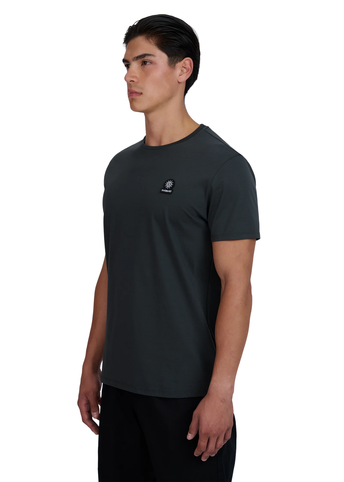 Sandbanks Badge Logo T-Shirt - Anthracite-Sandbanks-Lewis Yates
