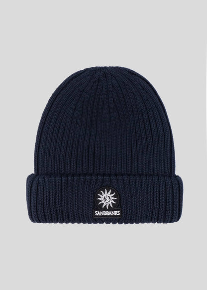 Navy Badge Logo Beanie