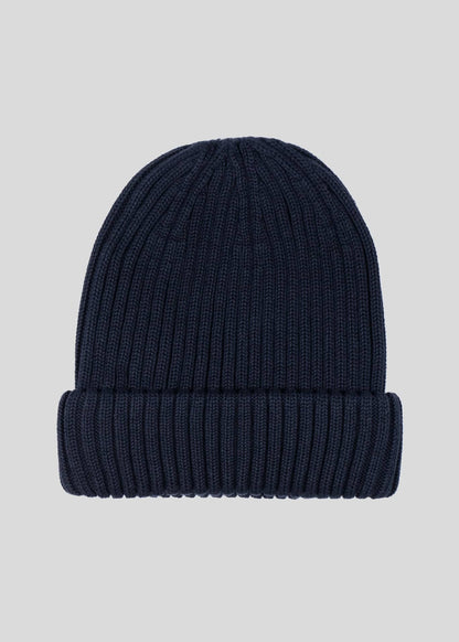 Navy Badge Logo Beanie