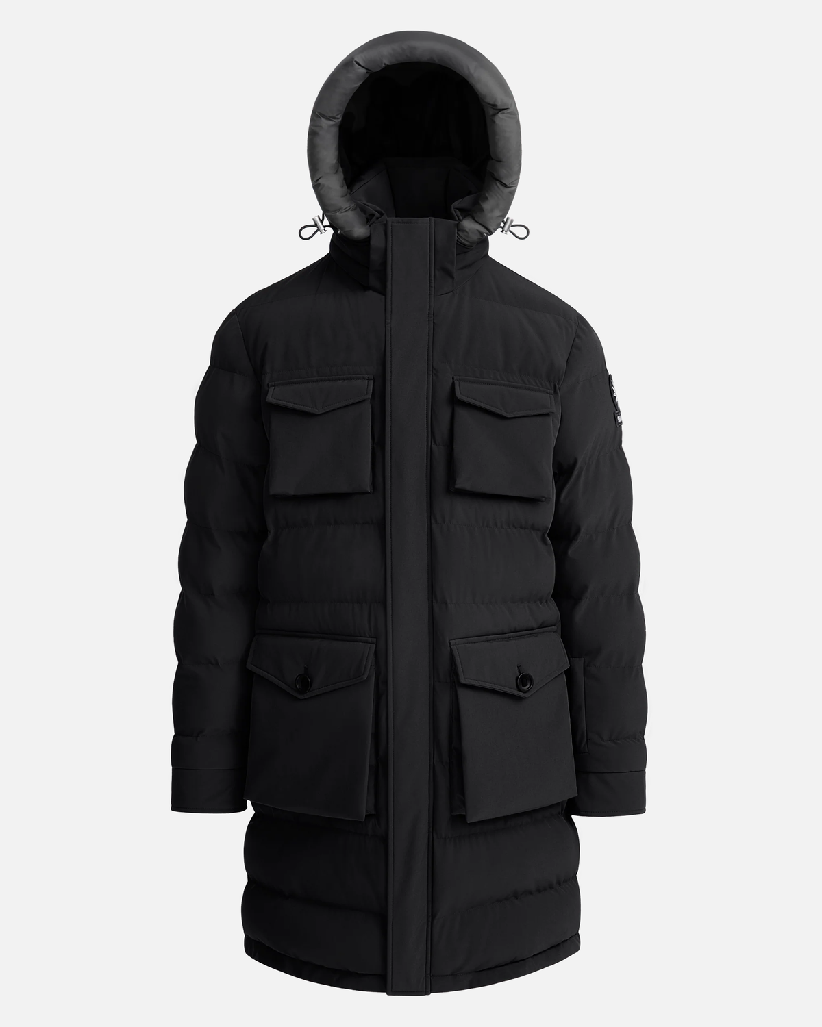 Branksome Long Puffer Jacket Black