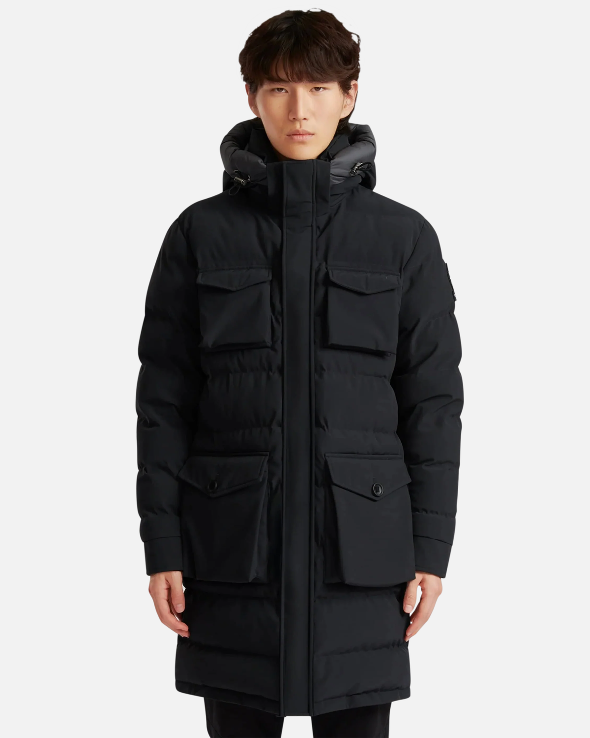 Branksome Long Puffer Jacket Black