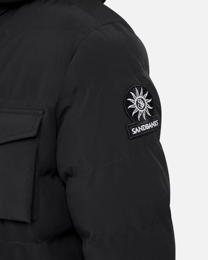 Branksome Long Puffer Jacket Black