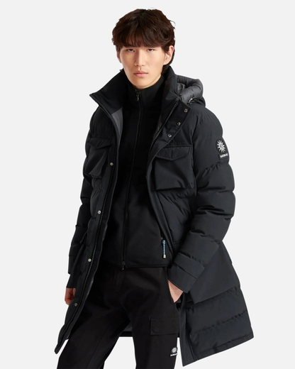 Branksome Long Puffer Jacket Black