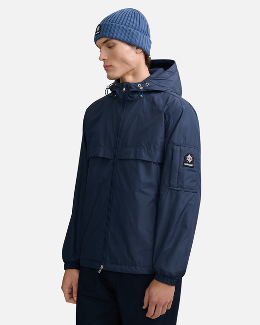 Hooded Nylon Windcheater Navy