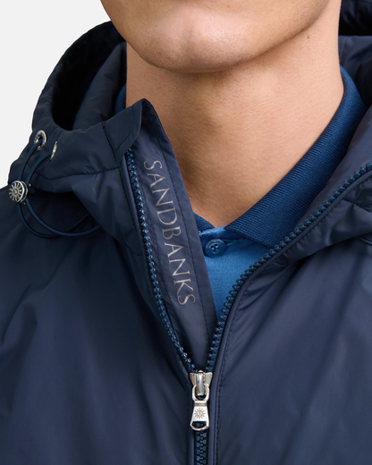 Hooded Nylon Windcheater Navy