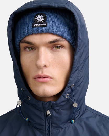 Hooded Nylon Windcheater Navy