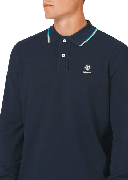Sandbanks LS Badge Polo Short-Sandbanks-Lewis Yates