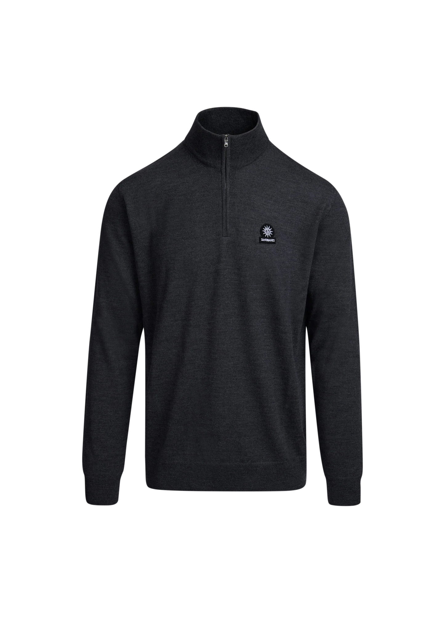 Merino Quarter Zip Jumper Anthracite