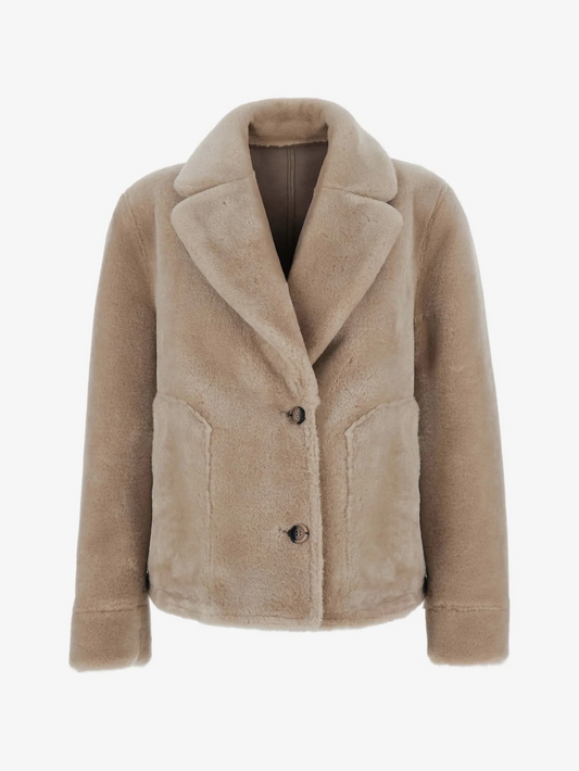 Short Faux Jacket - Taupe-Urban Code-Lewis Yates