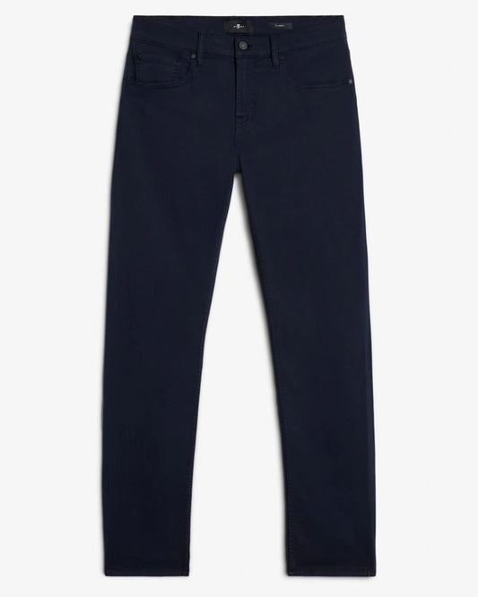 Slimmy Luxe Performance Satin Navy-7 For All Mankind-Lewis Yates