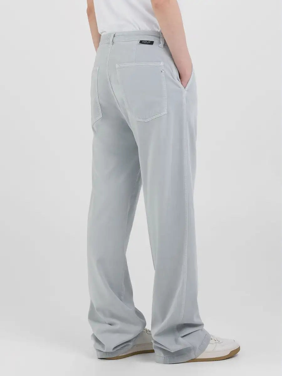 Straight Fit Twill Trouser-Replay-Lewis Yates