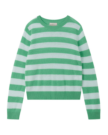 Stripe Crew Cashmere Jumper-Jumper 1234-Lewis Yates