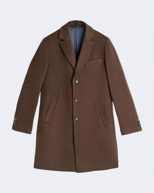 SAND Sultan Relaxed Cashmere Coat – Dark Brown