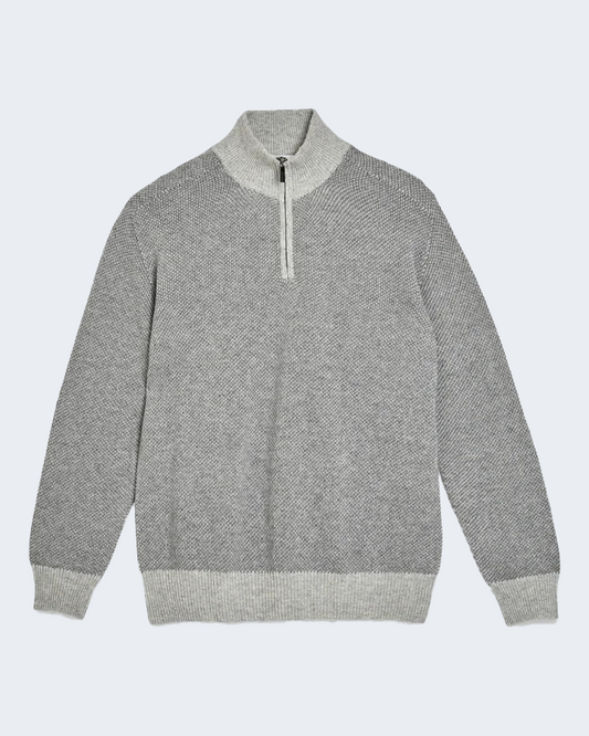 Textured Half Zip Sweater