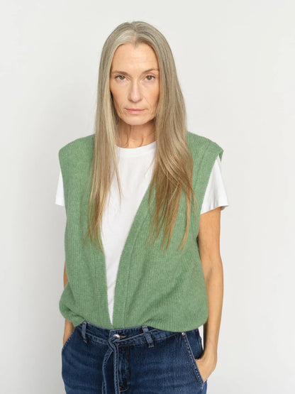 Thora Knit Vest Turf Green-Mos Mosh-Lewis Yates