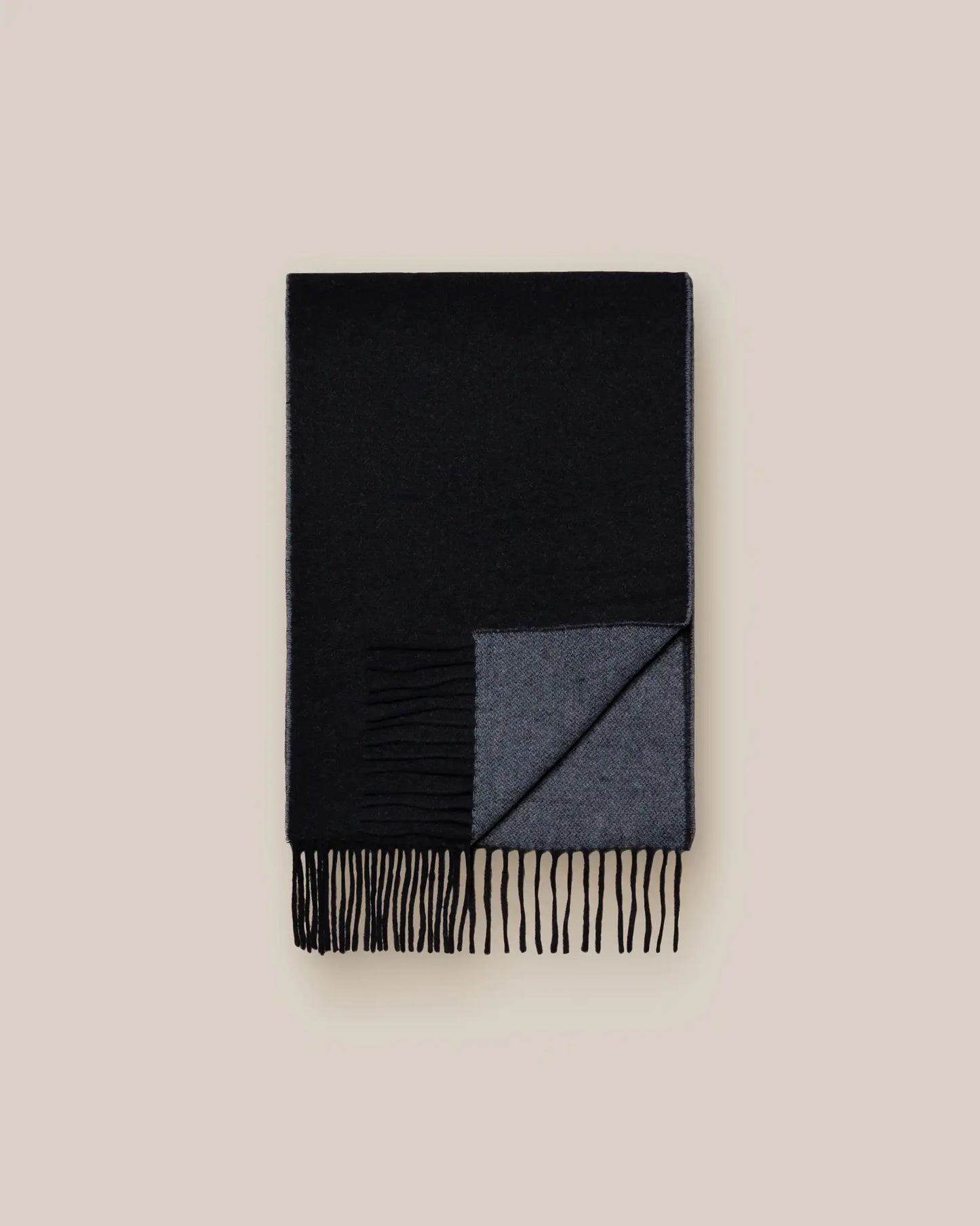 Navy Two Side Wool Scarf