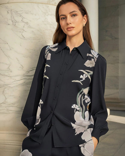 Umas Shirt with Details in Reverie Midnight