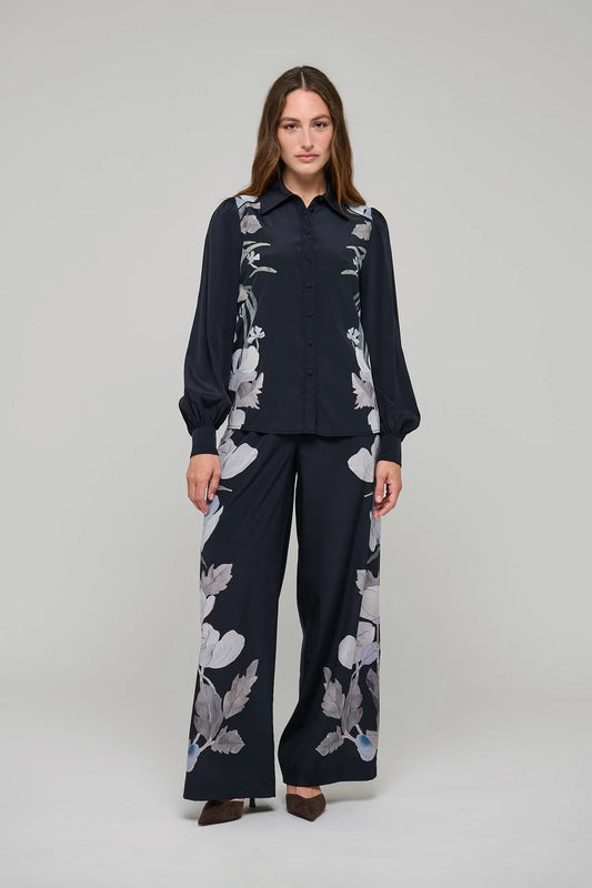 Umas Shirt with Details in Reverie Midnight-Dea Kudibal-Lewis Yates