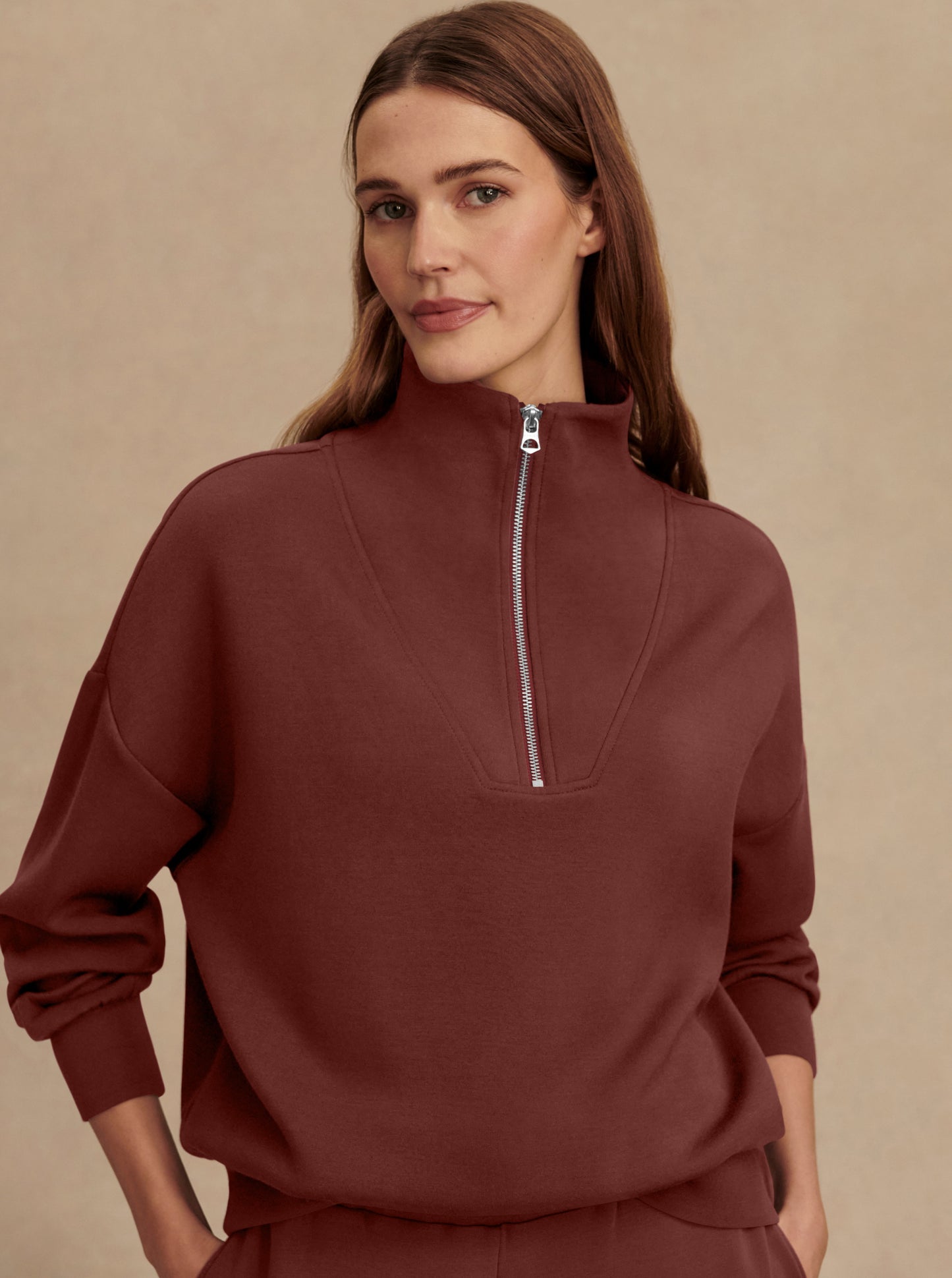 Hawley Half Zip - Cinnamon