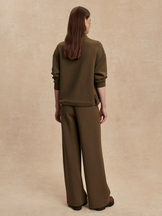 The Extra Wide Leg Pant 29.5 - Military Olive
