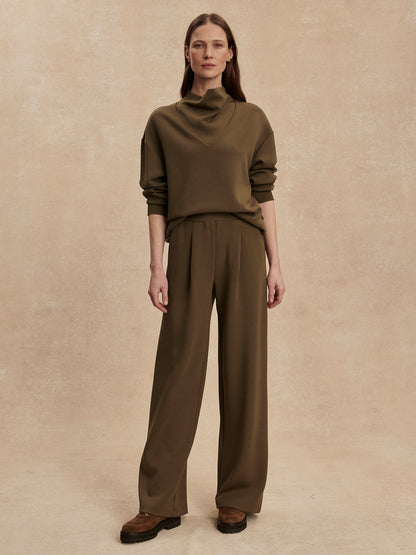 The Extra Wide Leg Pant 29.5 - Military Olive