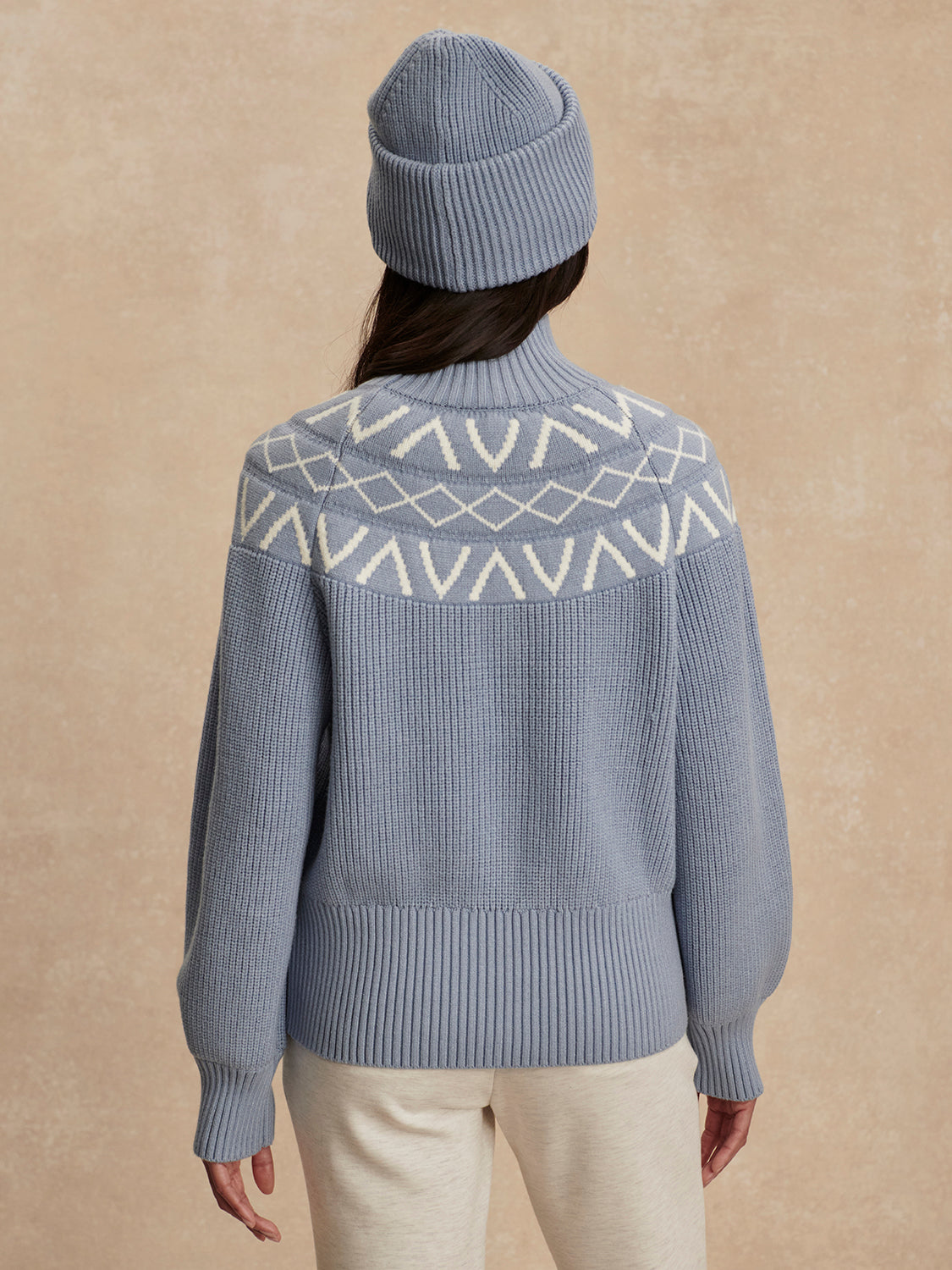 Marcie Fairisle Sweater - Glacier Blue