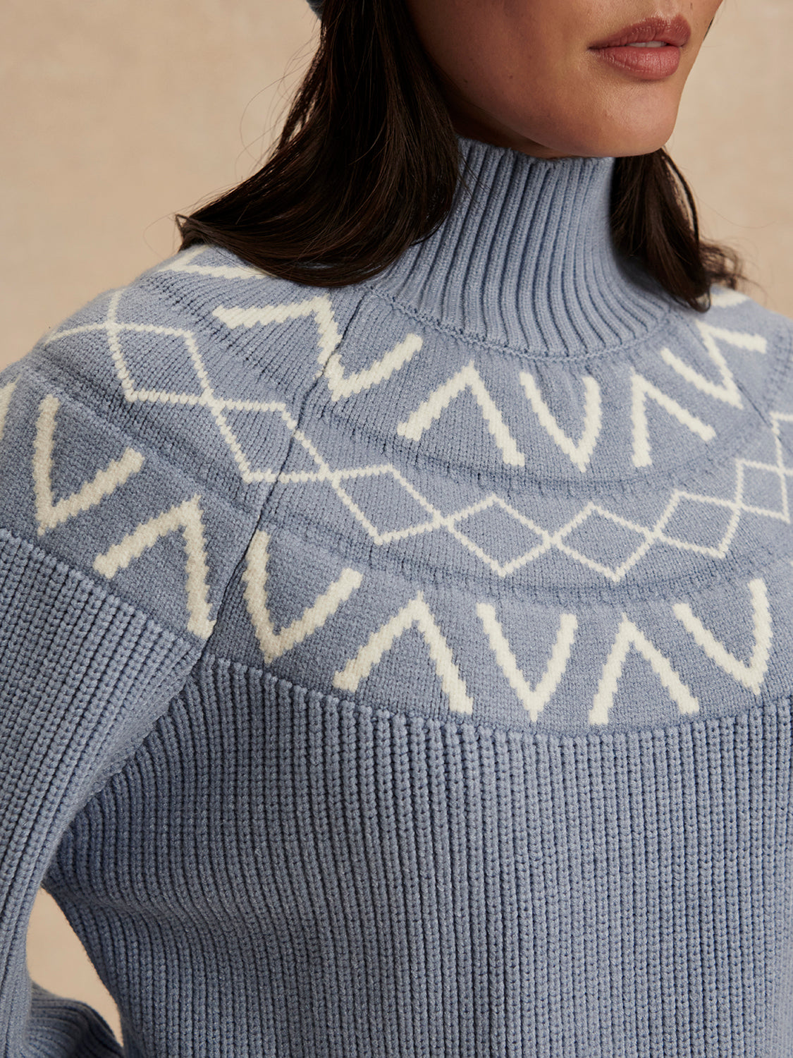 Marcie Fairisle Sweater - Glacier Blue