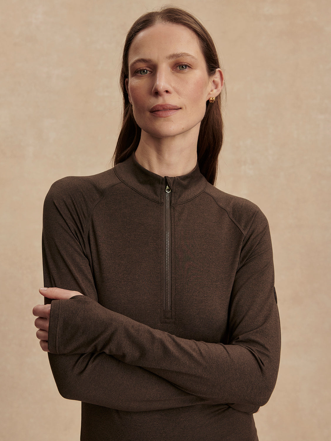 Always Warm Half Zip Baselayer - Chocolate