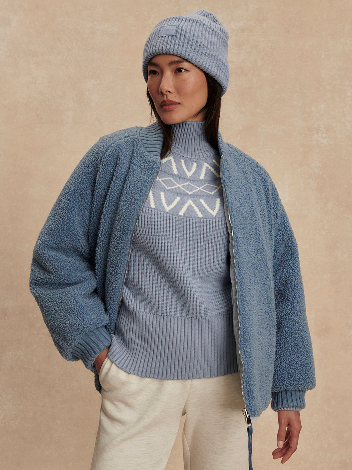 Serina Reversible Quilt Jacket - Blue