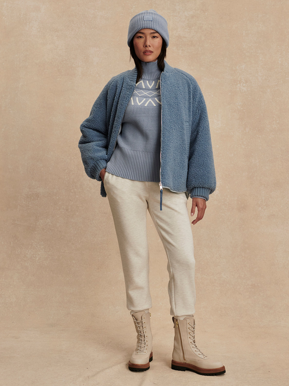 Serina Reversible Quilt Jacket - Blue