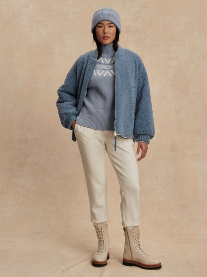 Serina Reversible Quilt Jacket - Blue