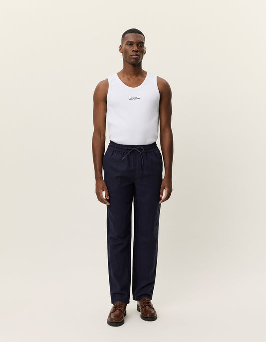 Patrick Linen Pants - Navy
