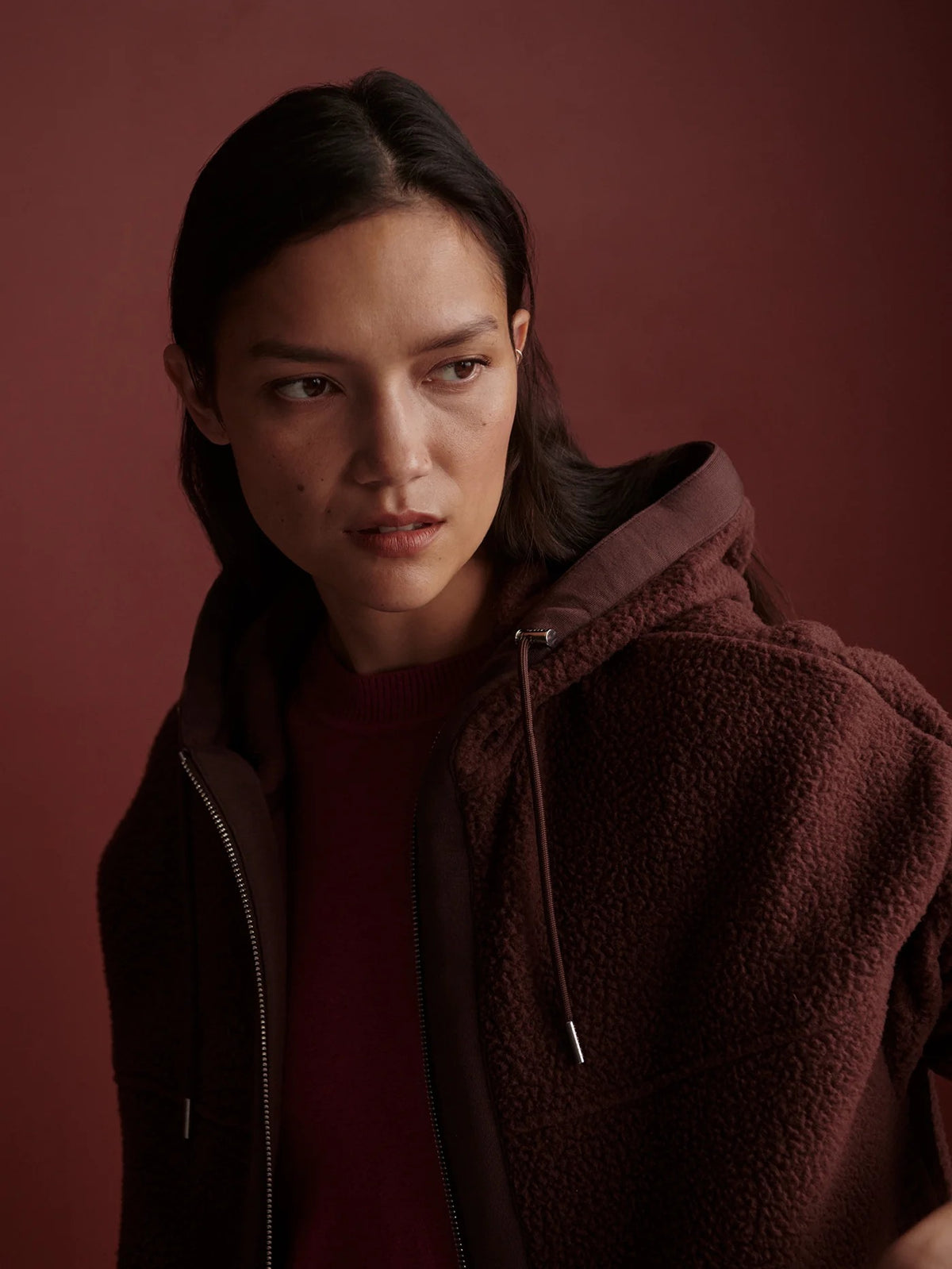 Fey Relaxed Fleece - Mahogany