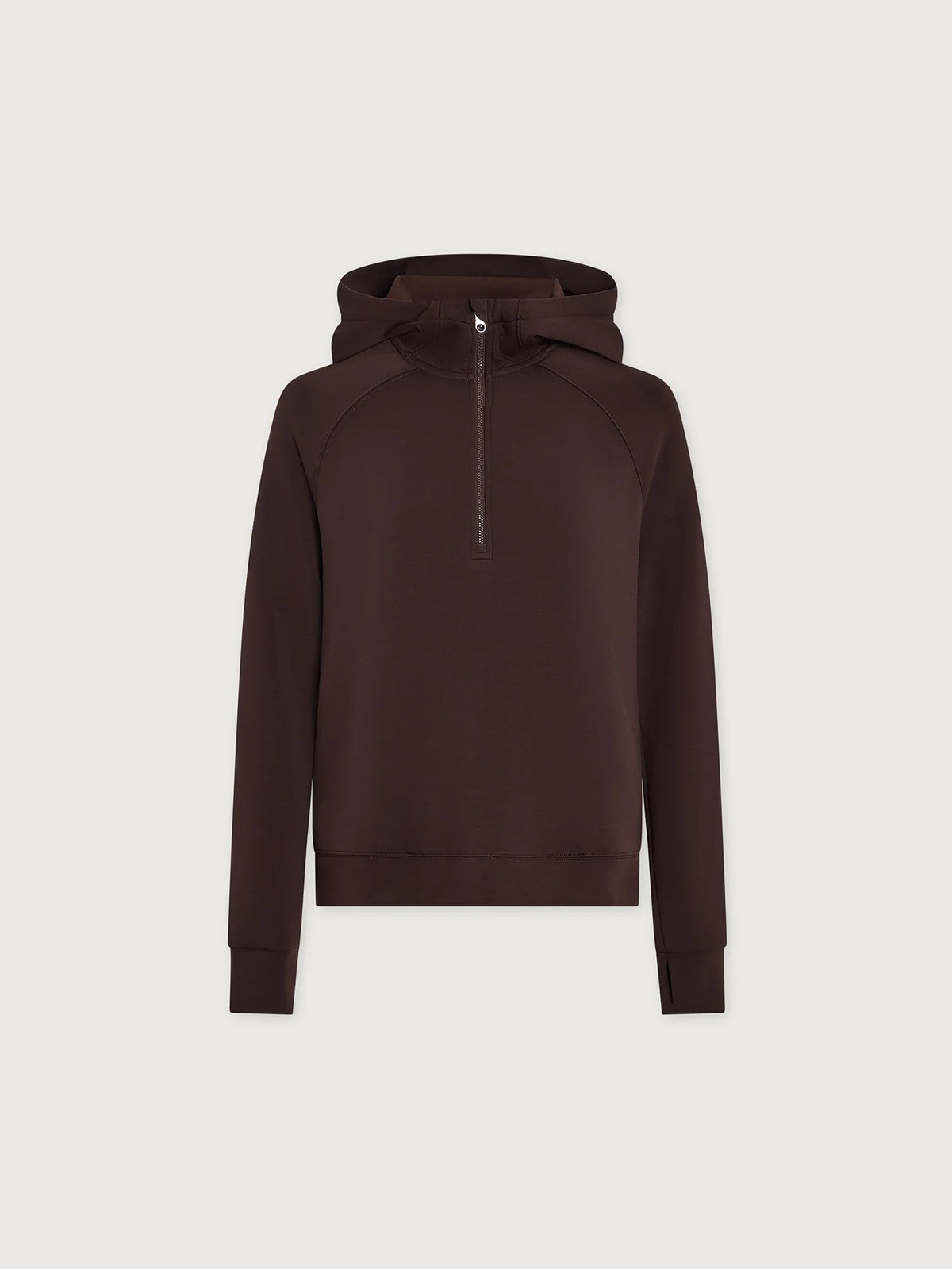 Karo Half Zip Hooded Active Sweat - Coffee Bean