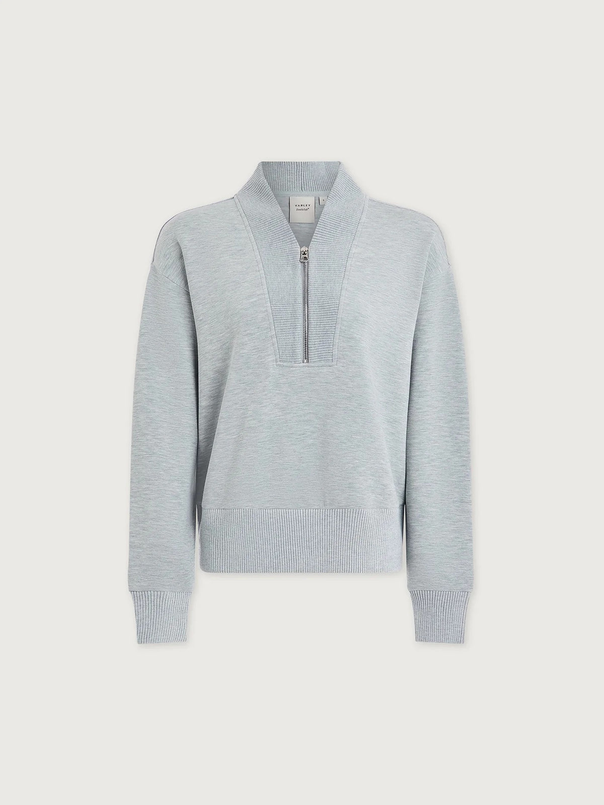 Sally Half Zip Sweat - Blue Green Marl