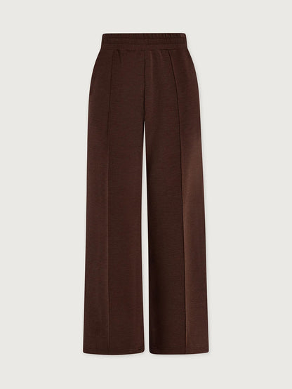 The Wide Leg Pant 30" - Coffee Bean Marl