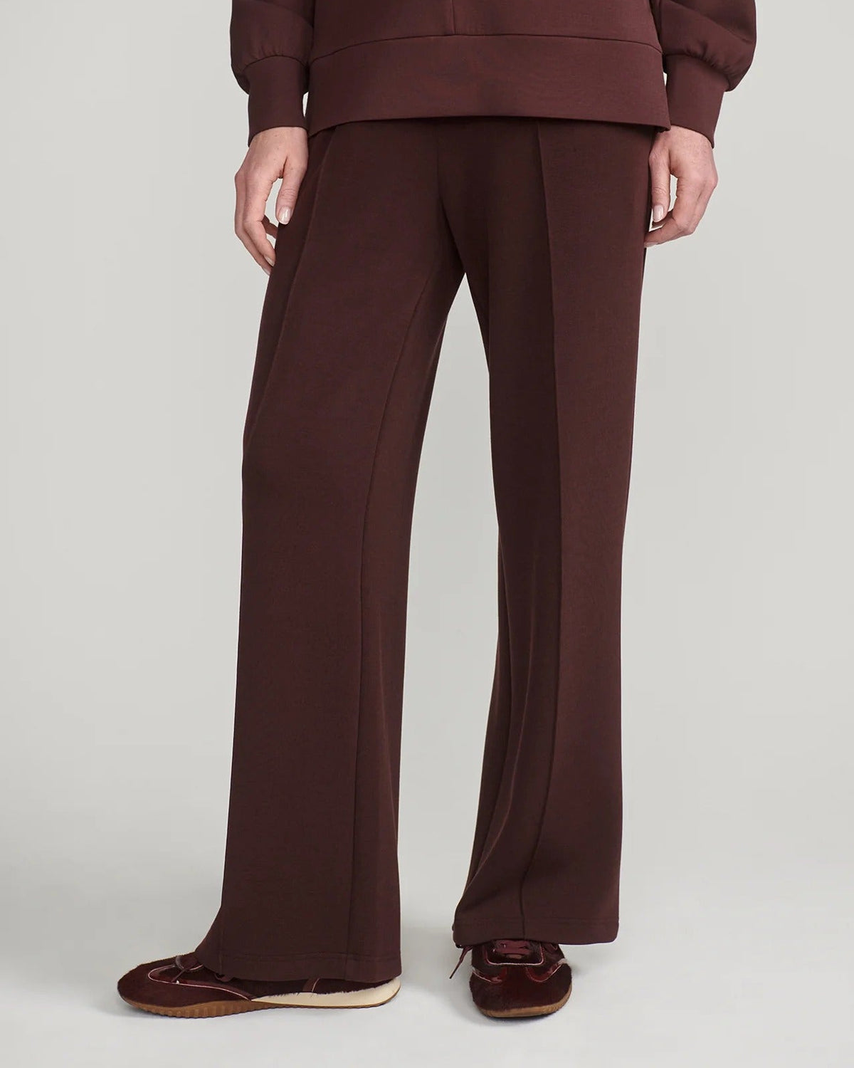 The Wide Leg Pant 30" - Deep Mahogany